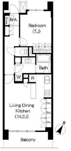 ブリリアイスト三軒茶屋ブラッサムテラス 609 間取り図