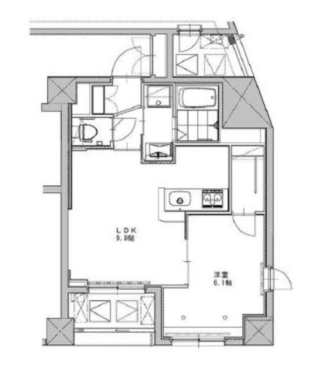 マルラニ千駄ヶ谷 202 間取り図