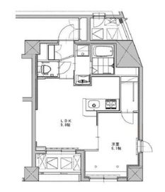マルラニ千駄ヶ谷 202 間取り図