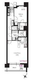 ブリリアイスト三軒茶屋ブラッサムテラス 613 間取り図