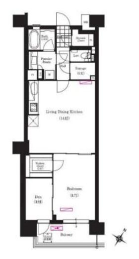 ブリリアイスト三軒茶屋ブラッサムテラス 614 間取り図