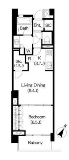 ブリリアイスト三軒茶屋ブラッサムテラス 616 間取り図