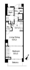 ブリリアイスト三軒茶屋ブラッサムテラス 616 間取り図