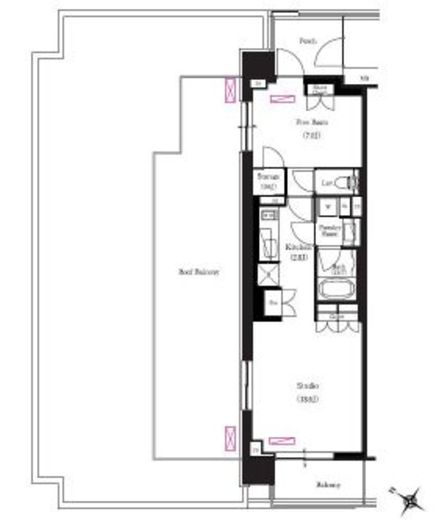 ブリリアイスト三軒茶屋ブラッサムテラス 701 間取り図