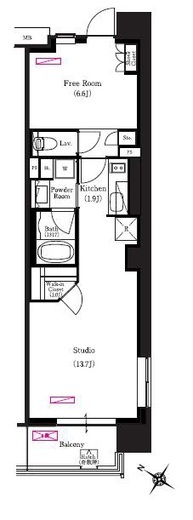 ブリリアイスト三軒茶屋ブラッサムテラス 702 間取り図