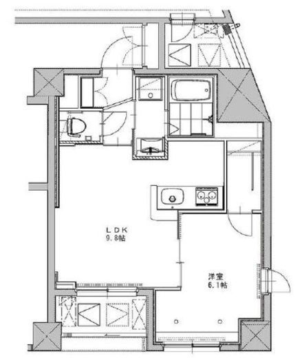 マルラニ千駄ヶ谷 302 間取り図