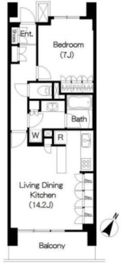 ブリリアイスト三軒茶屋ブラッサムテラス 708 間取り図