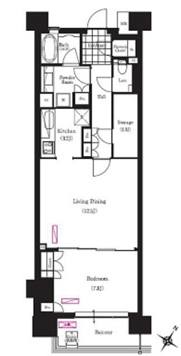 ブリリアイスト三軒茶屋ブラッサムテラス 710 間取り図