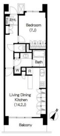 ブリリアイスト三軒茶屋ブラッサムテラス 808 間取り図