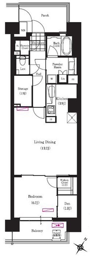 ブリリアイスト三軒茶屋ブラッサムテラス 813 間取り図
