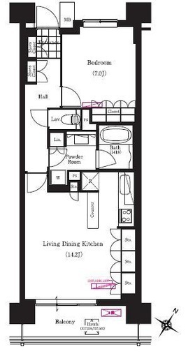 ブリリアイスト三軒茶屋ブラッサムテラス 906 間取り図
