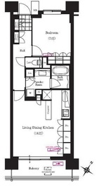 ブリリアイスト三軒茶屋ブラッサムテラス 906 間取り図