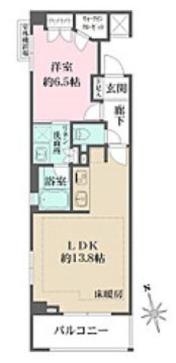 ファミールシティレジデンス 504 間取り図