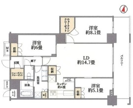 THE KOSUGI TOWER 19階 間取り図