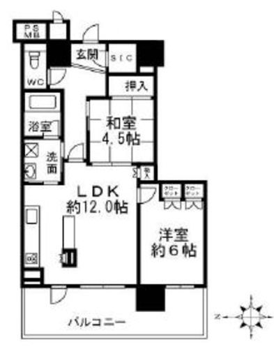 クリオレジダンスタワー横濱鶴ヶ峰 19階 間取り図