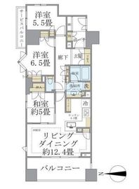 ブリリア大山町 6階 間取り図