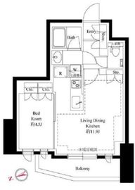 343 RESIDENCE KOURAKUEN (343レジデンス後楽園) 1階 間取り図