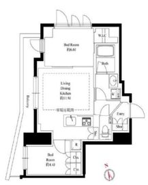 343 RESIDENCE KOURAKUEN (343レジデンス後楽園) 303 間取り図