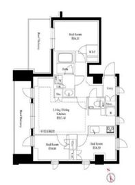 343 RESIDENCE KOURAKUEN (343レジデンス後楽園) 601 間取り図