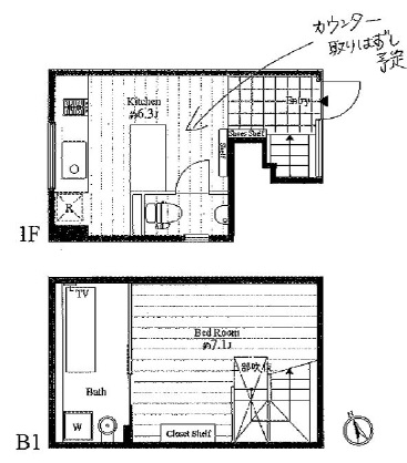 サンフェル神宮前 103 間取り図