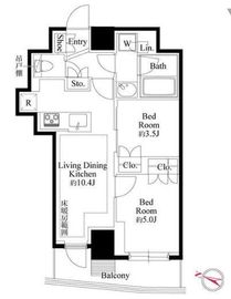 343 RESIDENCE MEGUROⅡ (343レジデンス目黒Ⅱ) 602 間取り図