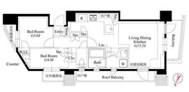 343 RESIDENCE MEGUROⅡ (343レジデンス目黒Ⅱ) 801 間取り図