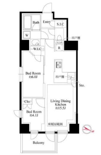 343 RESIDENCE MEGUROⅡ (343レジデンス目黒Ⅱ) 201 間取り図