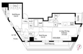 343 RESIDENCE MEGUROⅡ (343レジデンス目黒Ⅱ) 701 間取り図
