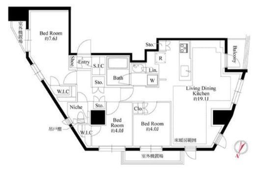 343 RESIDENCE MEGUROⅡ (343レジデンス目黒Ⅱ) 601 間取り図