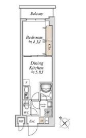 リアナアートパーク西葛西 413 間取り図