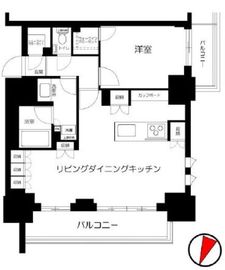 ピアース赤坂 14階 間取り図