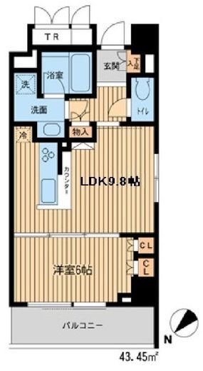 HF新横浜レジデンス 7階 間取り図