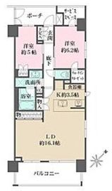 小石川アインス 2階 間取り図