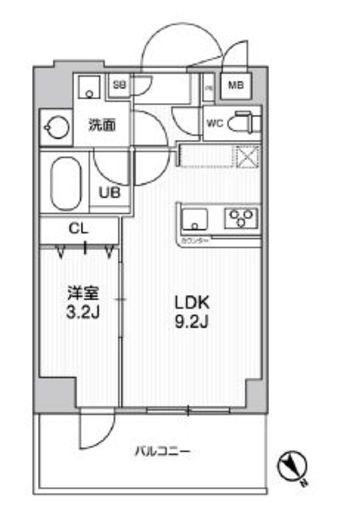 アルファコート曳舟3 201 間取り図