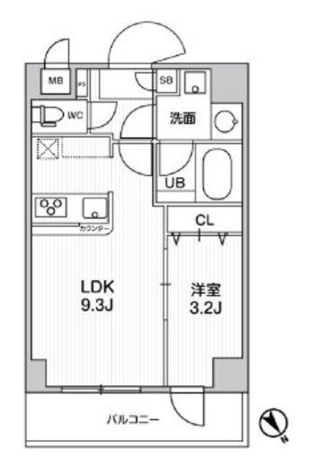 アルファコート曳舟3 506 間取り図