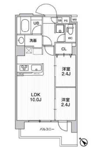 アルファコート曳舟3 207 間取り図