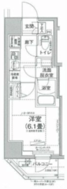 ティモーネ横浜サウス 6階 間取り図