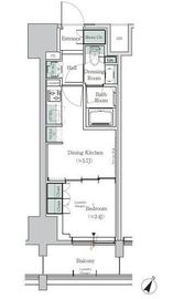 ONE ROOF RESIDENCE TAMACHI (ワンルーフレジデンス田町) 1010 間取り図