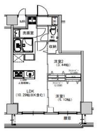 S-RESIDENCE千住大橋 (エスレジデンス千住大橋) 1202 間取り図