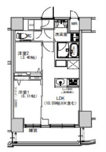 S-RESIDENCE千住大橋 (エスレジデンス千住大橋) 1103 間取り図