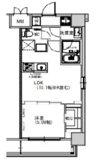 S-RESIDENCE千住大橋 (エスレジデンス千住大橋) 1205 間取り図