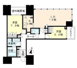 赤坂タワーレジデンス トップオブザヒル 15階 間取り図