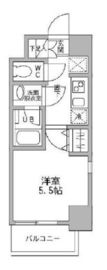 パークフラッツ横濱平沼橋 606 間取り図