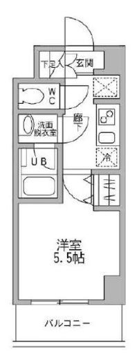 パークフラッツ横濱平沼橋 402 間取り図