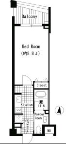 JMFレジデンス世田谷三宿 514 間取り図