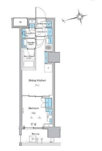 ルフォンプログレ品川戸越 304 間取り図