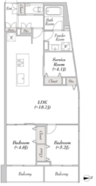 ルミークアン南麻布 316 間取り図