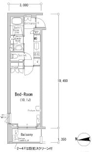 フロンティアレジデンス南麻布 518 間取り図