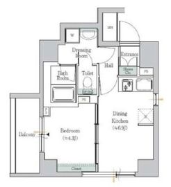 ONE ROOF FLAT TOGOSHI 1205 間取り図