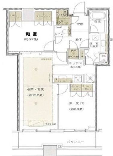 プラウドタワー千代田富士見 21階 間取り図
